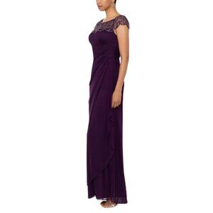 Elegant Plum Xscape Evening Gown-. Size 6 P / Worn Once 💜